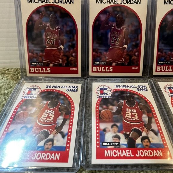 10 Pack Fresh 1989/90 NBA Hoops Michael Jordan #200 & #21 All-Star Chicago Bulls - Picture 2 of 4